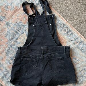 NOBO Relaxed Fit Black Denim Overalls